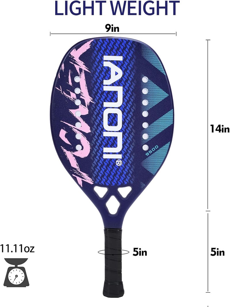 WLSRW Beach Tennis Paddle Beach Tennis Racket Carbon Fiber with EVA Memory Foam Core Tennis Paddles - Image 4